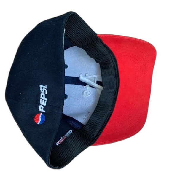 Oakland Athletics BD & A Men Baseball Cap Pepsi Hat Navy Red Embroidered OS - Picture 3 of 11